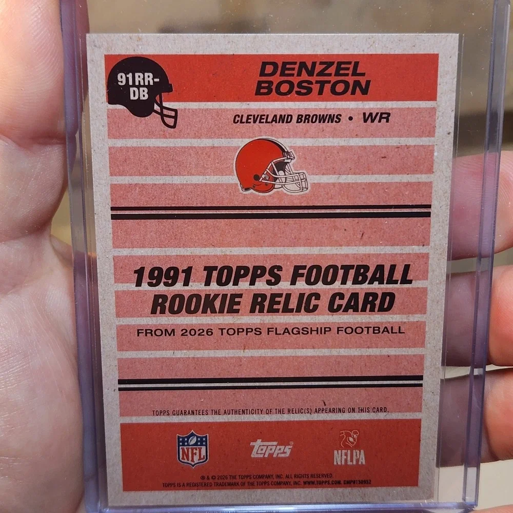 2026 Topps Flagship Denzel Boston Rookie Card Cleveland Browns RELIC Lot of 4